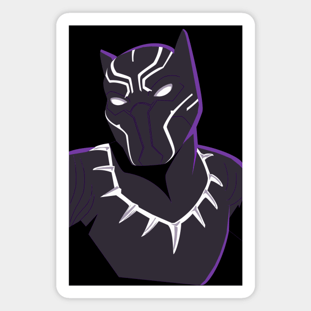 Black Panther Simplistic Magnet by musashden